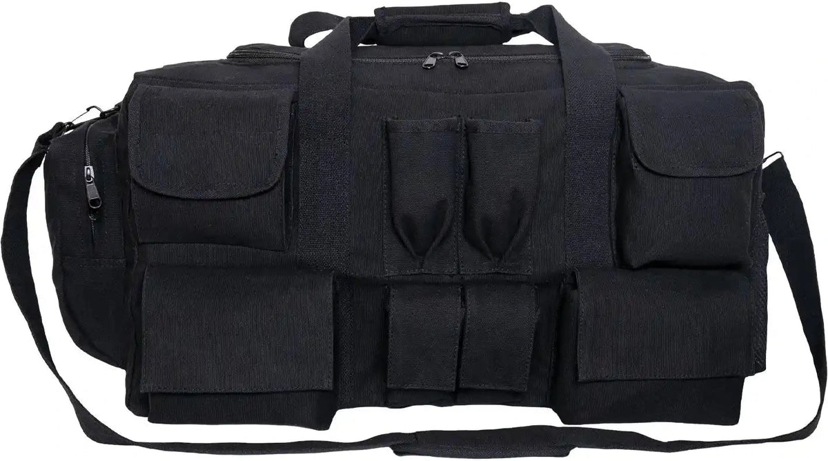 Rothco Canvas Pocketed Military Gear Bag Black / one Size