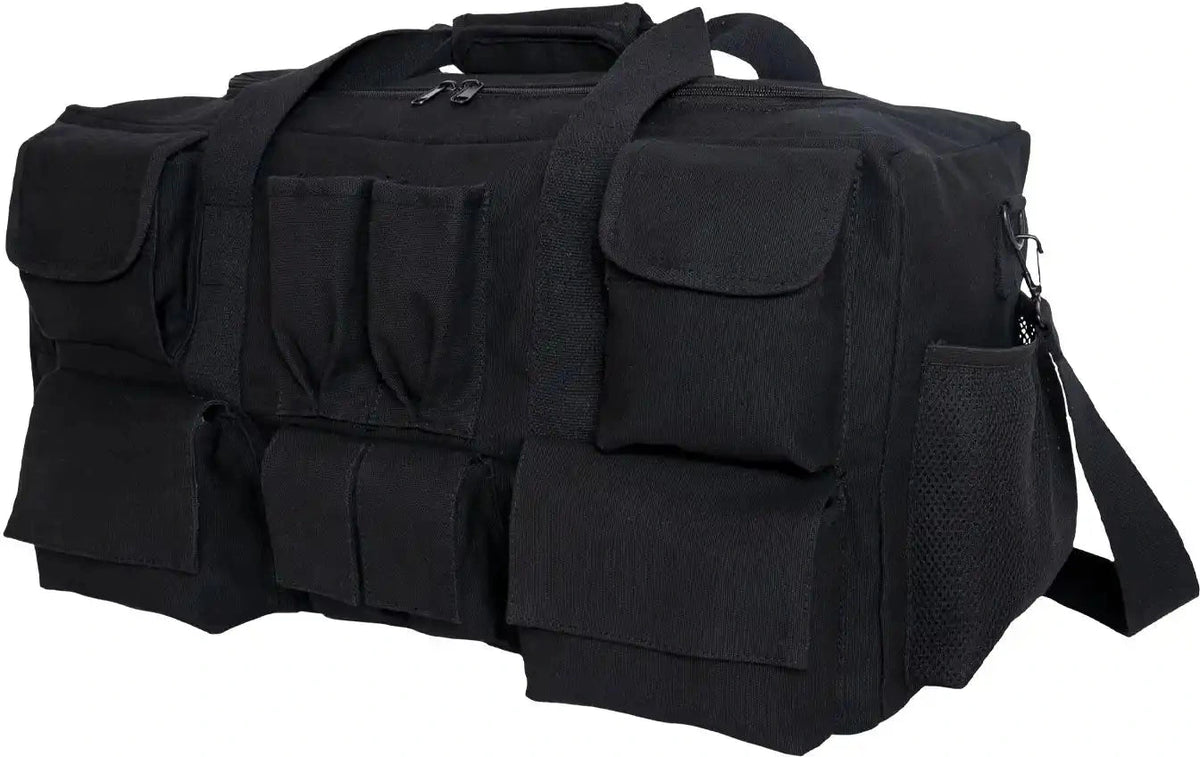 Rothco Canvas Pocketed Military Gear Bag Black / one Size