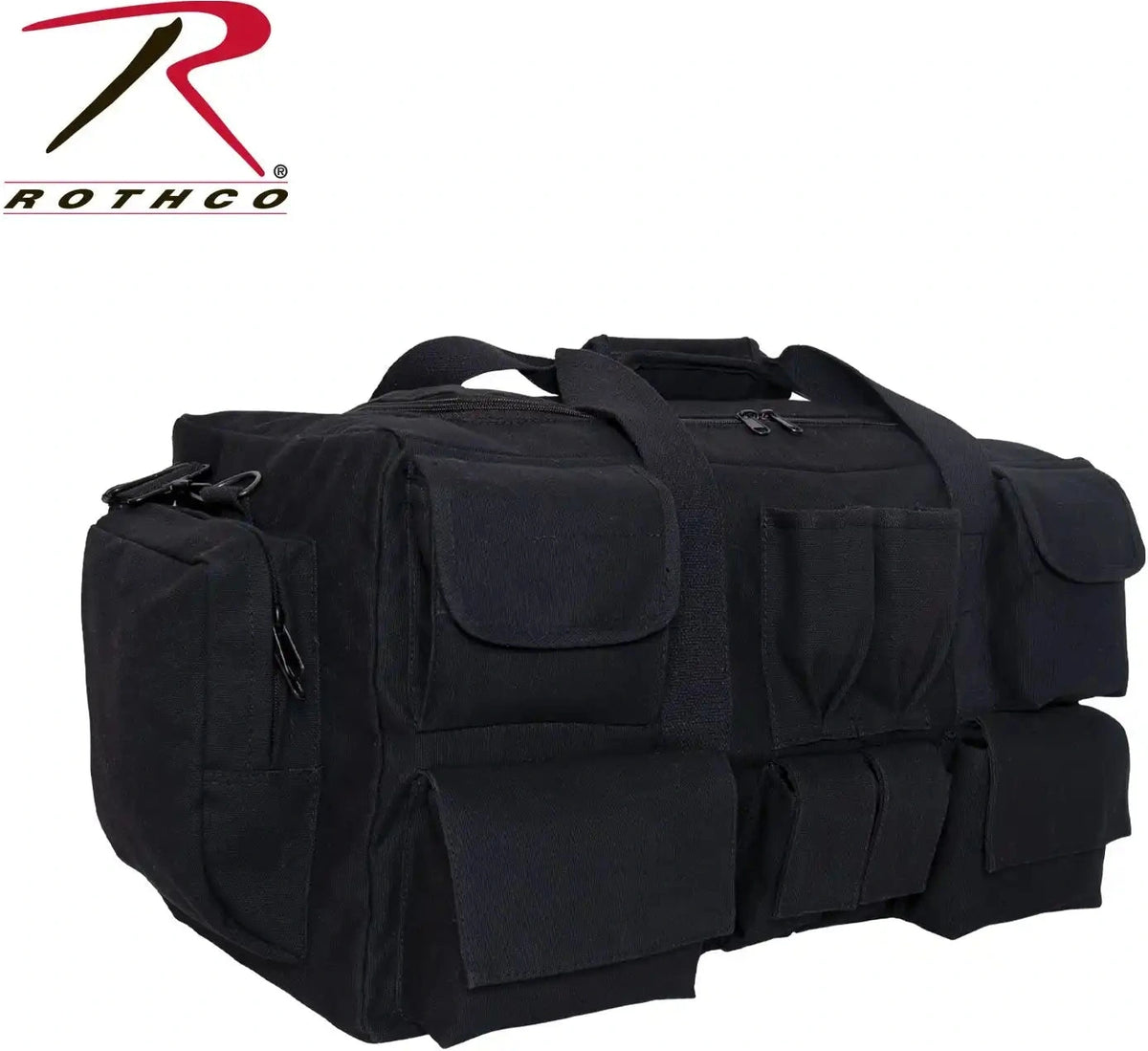 Rothco Canvas Pocketed Military Gear Bag Black / one Size