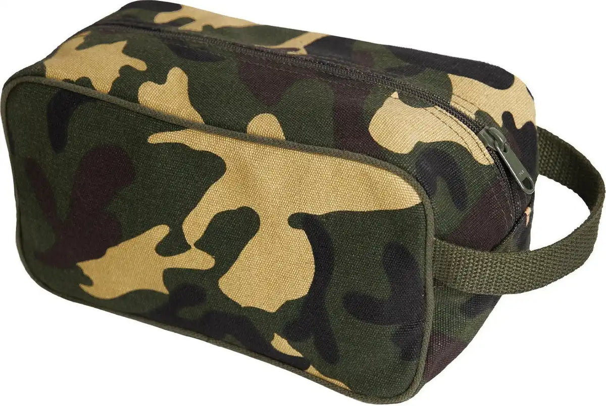 Rothco Canvas Travel Dopp Kit Woodland Camo / one Size
