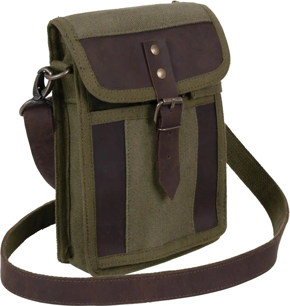 Rothco Canvas Travel Portfolio Bag with Leather Accents Olive Drab / one Size