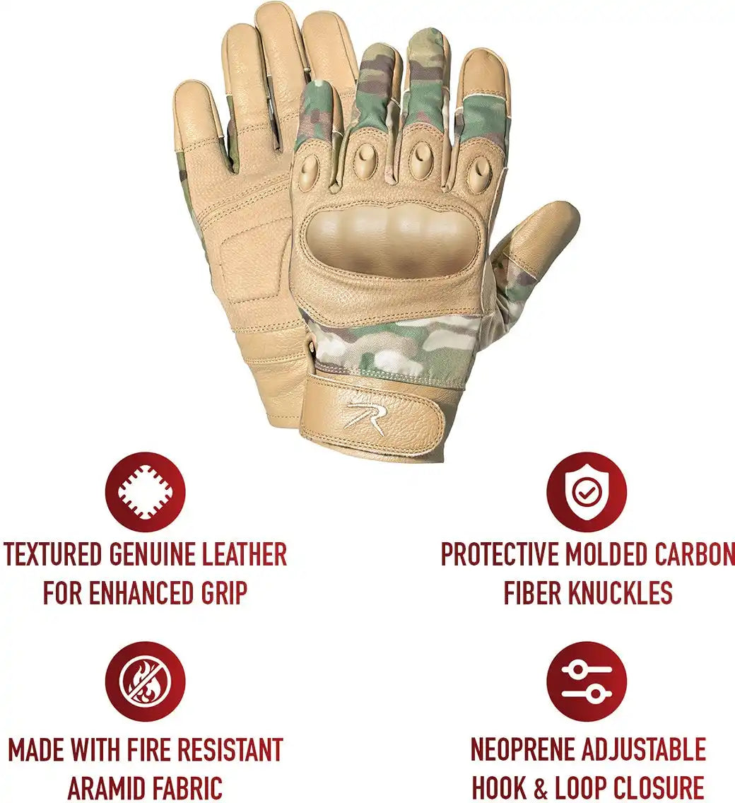 Rothco Carbon Fiber Hard Knuckle Cut/fire Resistant Gloves