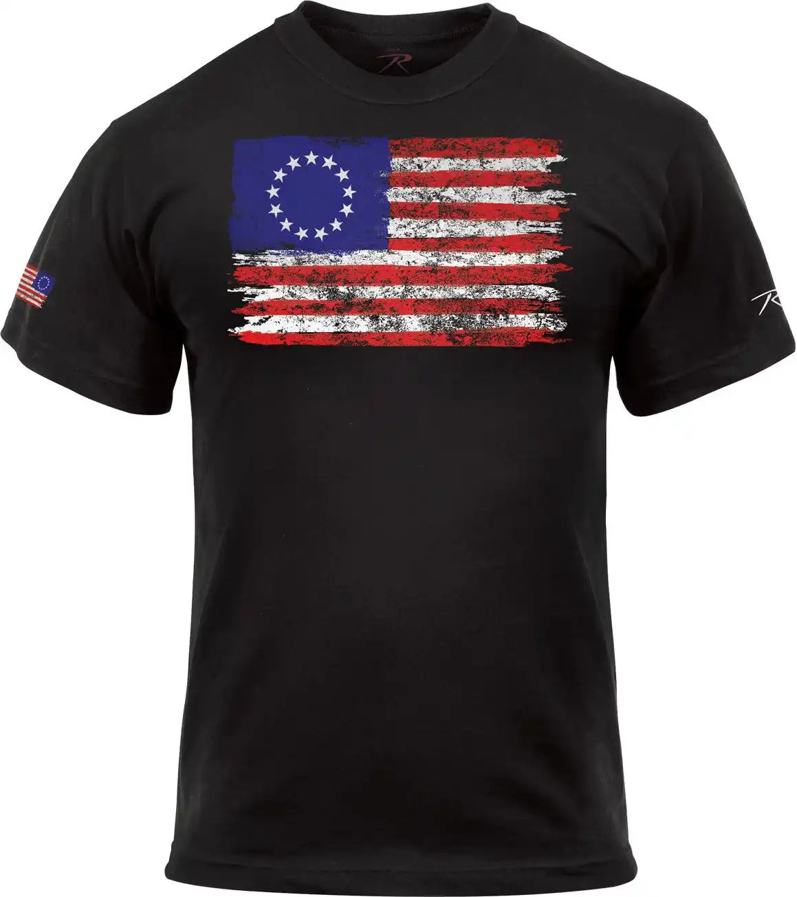 Rothco Colonial Betsy Ross Flag t Shirt Black