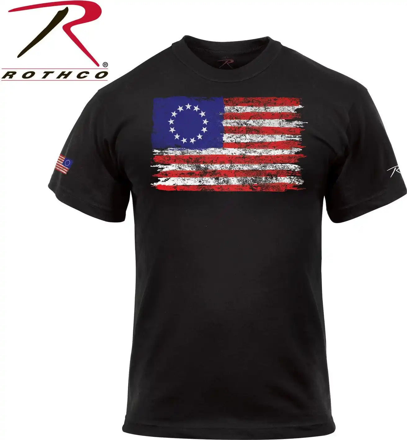 Rothco Colonial Betsy Ross Flag T-shirt - Black