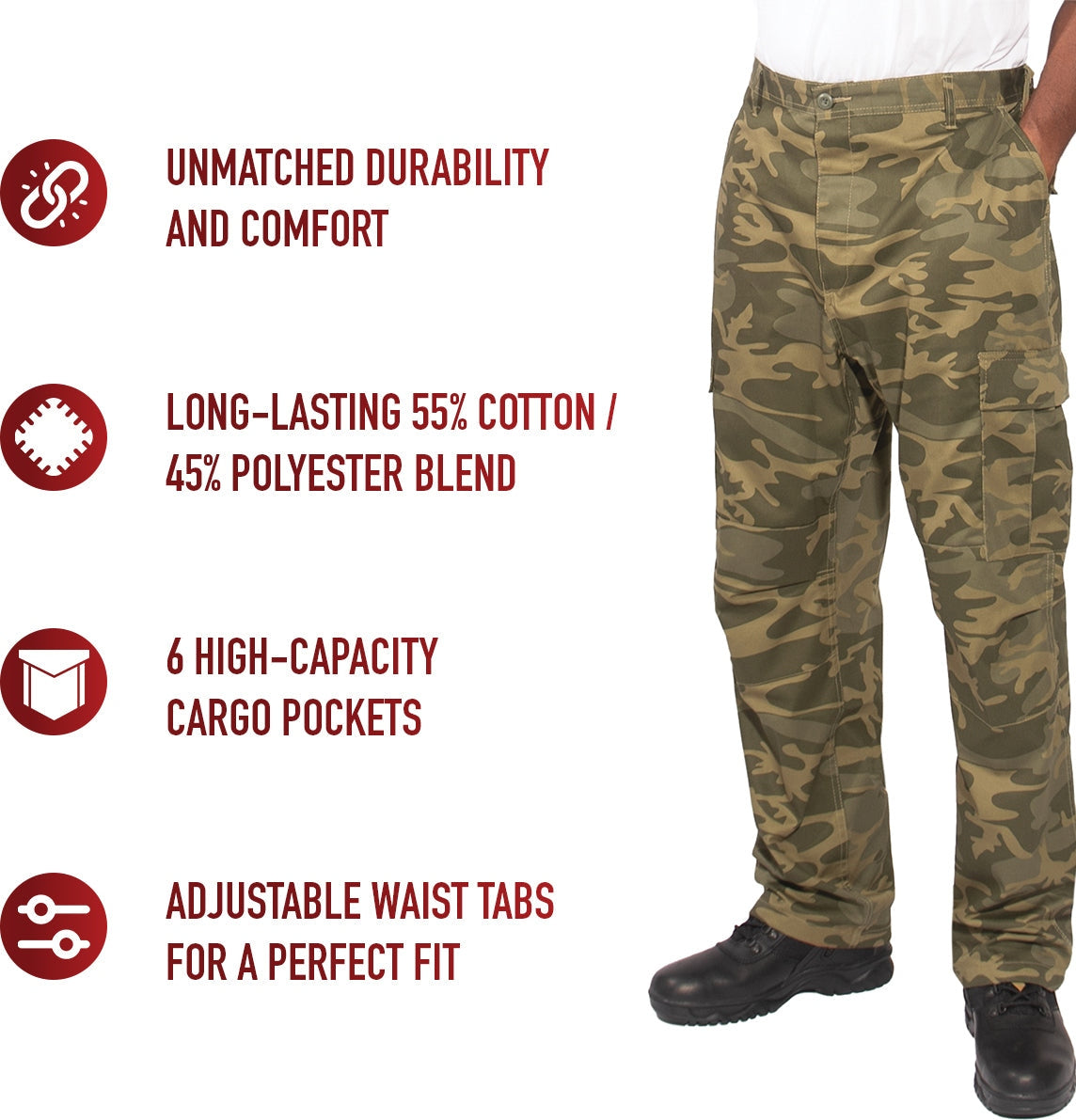 Rothco Color Camo Tactical Bdu Pants