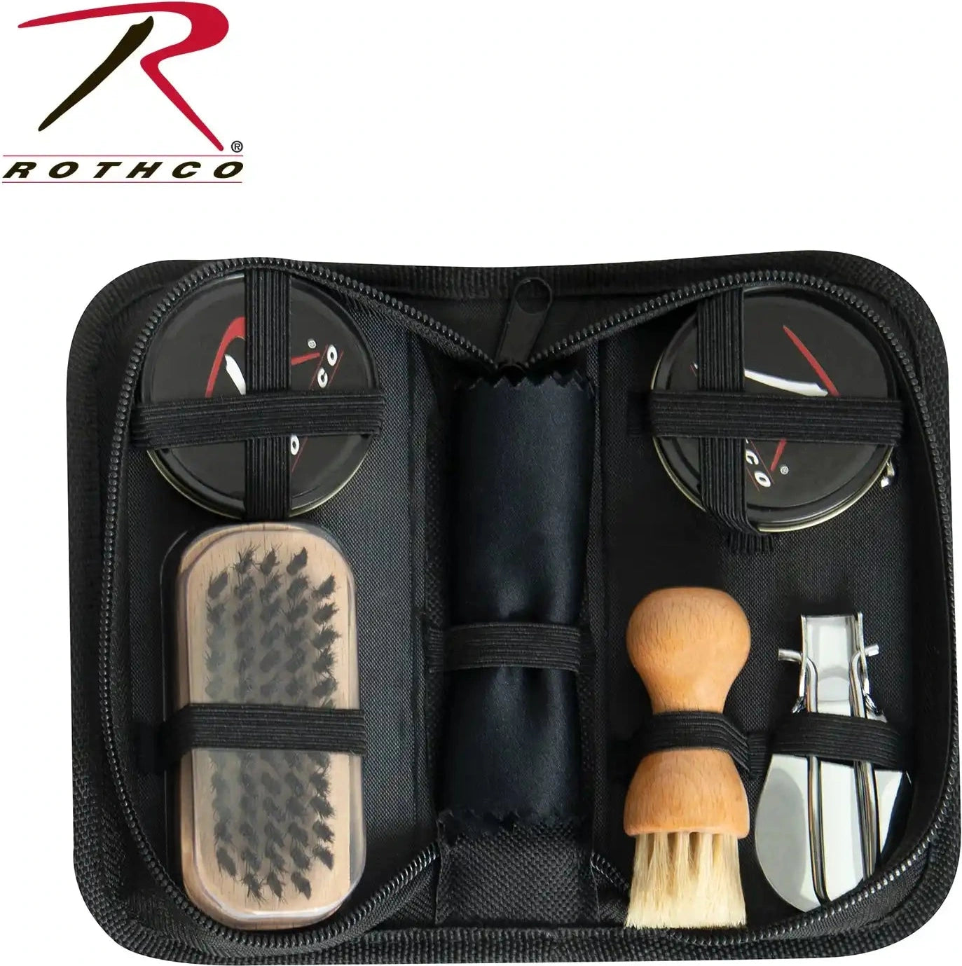 Rothco Compact Shoe Care Kit - Black / one Size