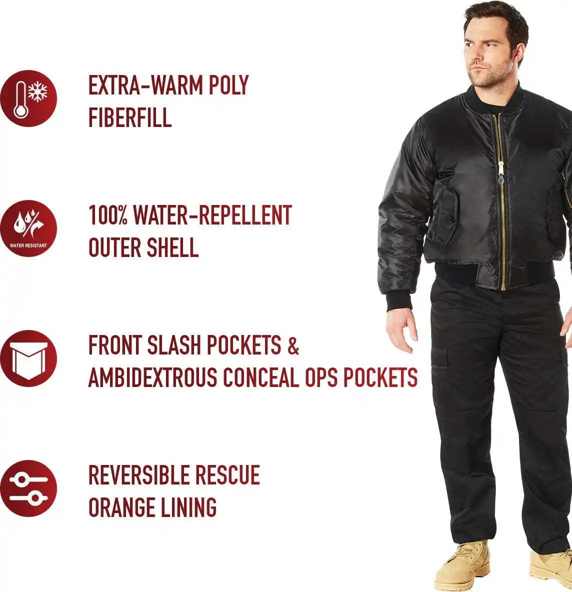 Rothco Concealed Carry Ma-1 Flight Jacket