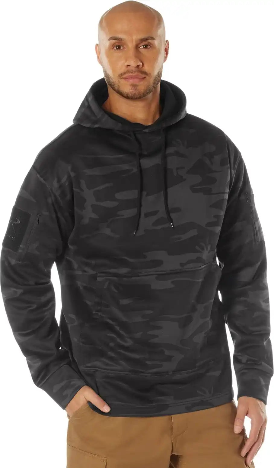 Rothco Concealed Carry Midnight Camo Hoodie - Black / s