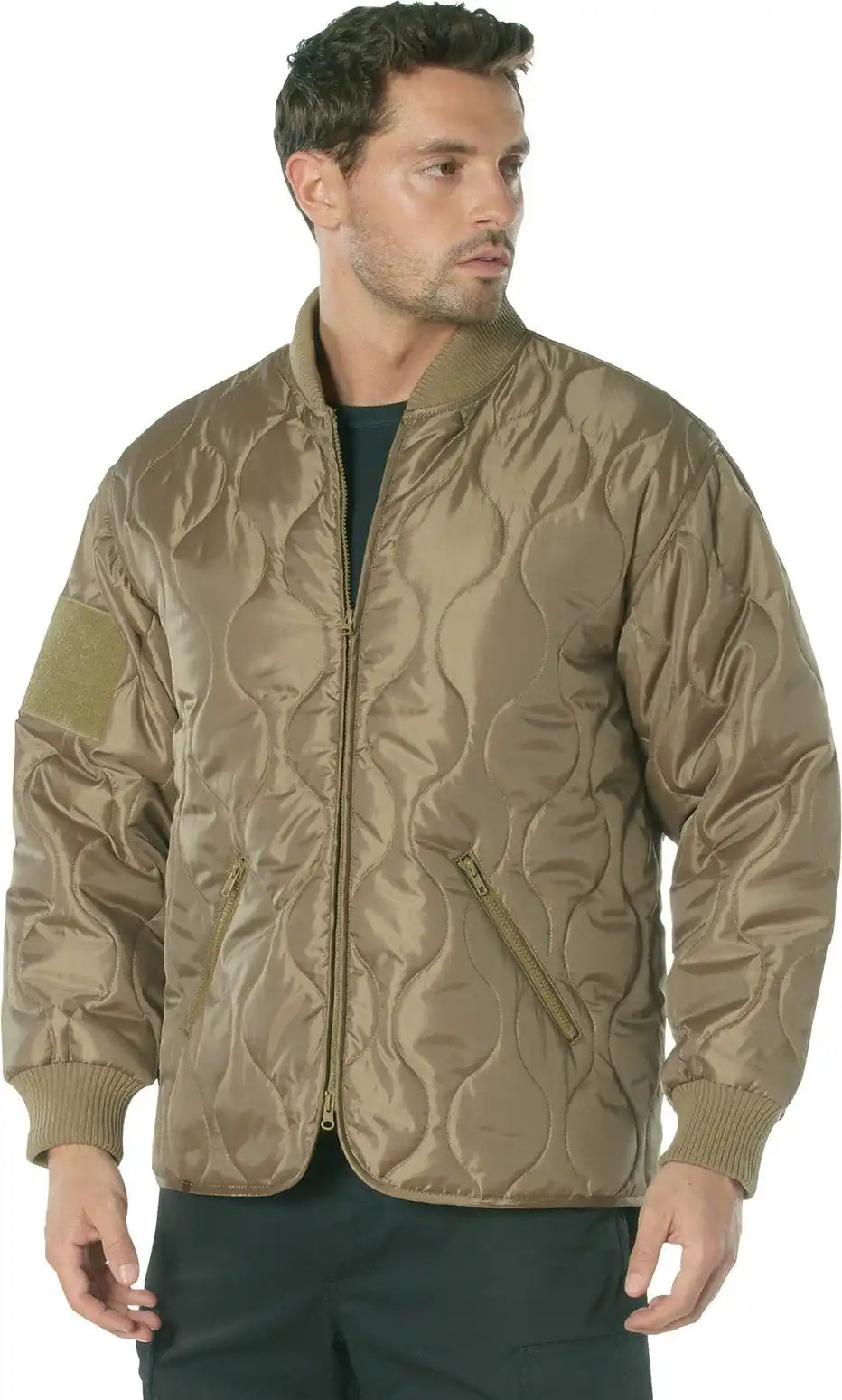 Rothco Concealed Carry Quilted Woobie Jacket Coyote Brown / s