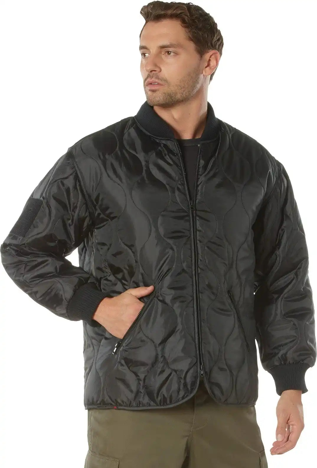 Rothco Concealed Carry Quilted Woobie Jacket Black / m