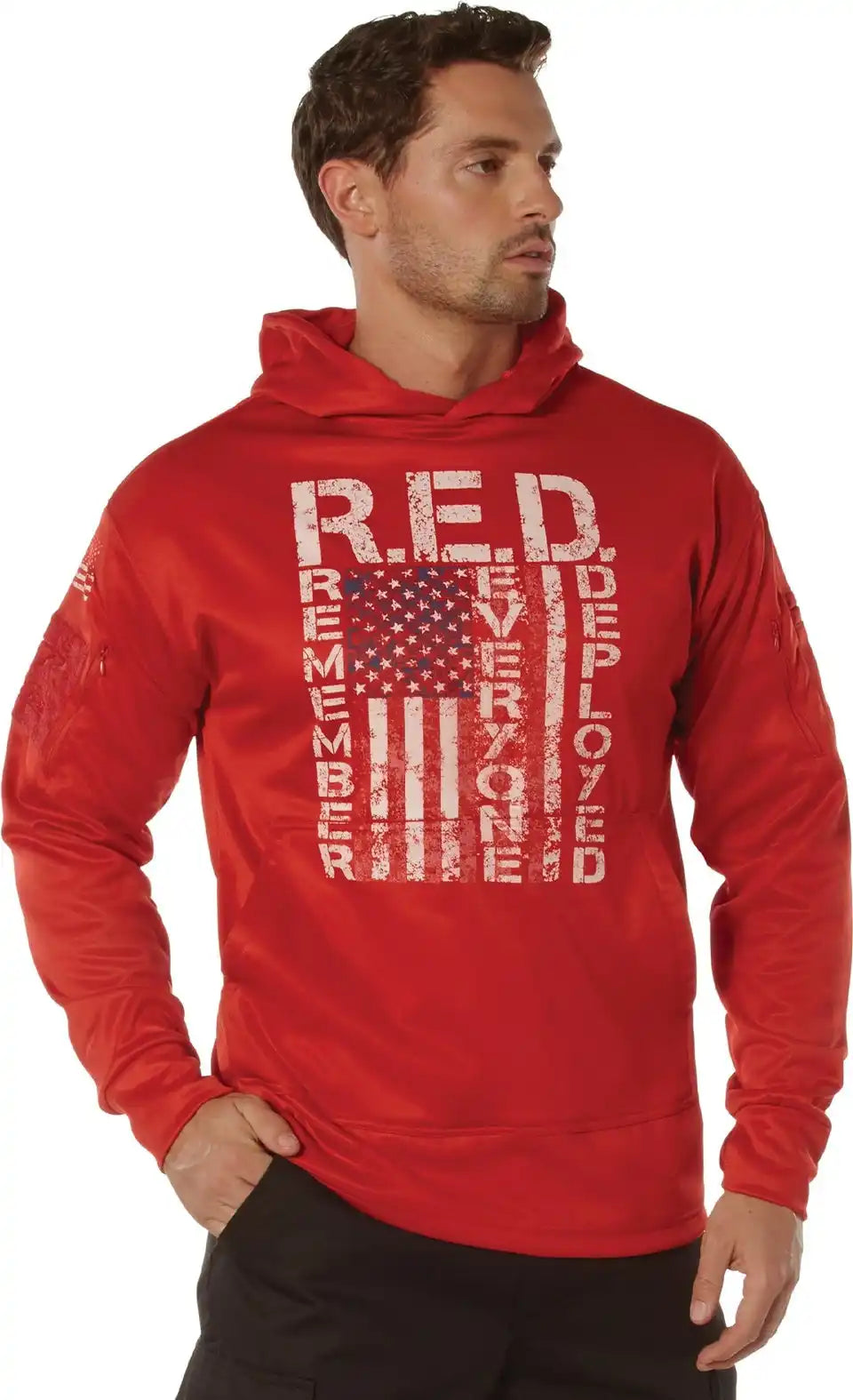 Rothco Concealed Carry R.e.d. (remember Everyone Deployed) Hoodie - Red / s