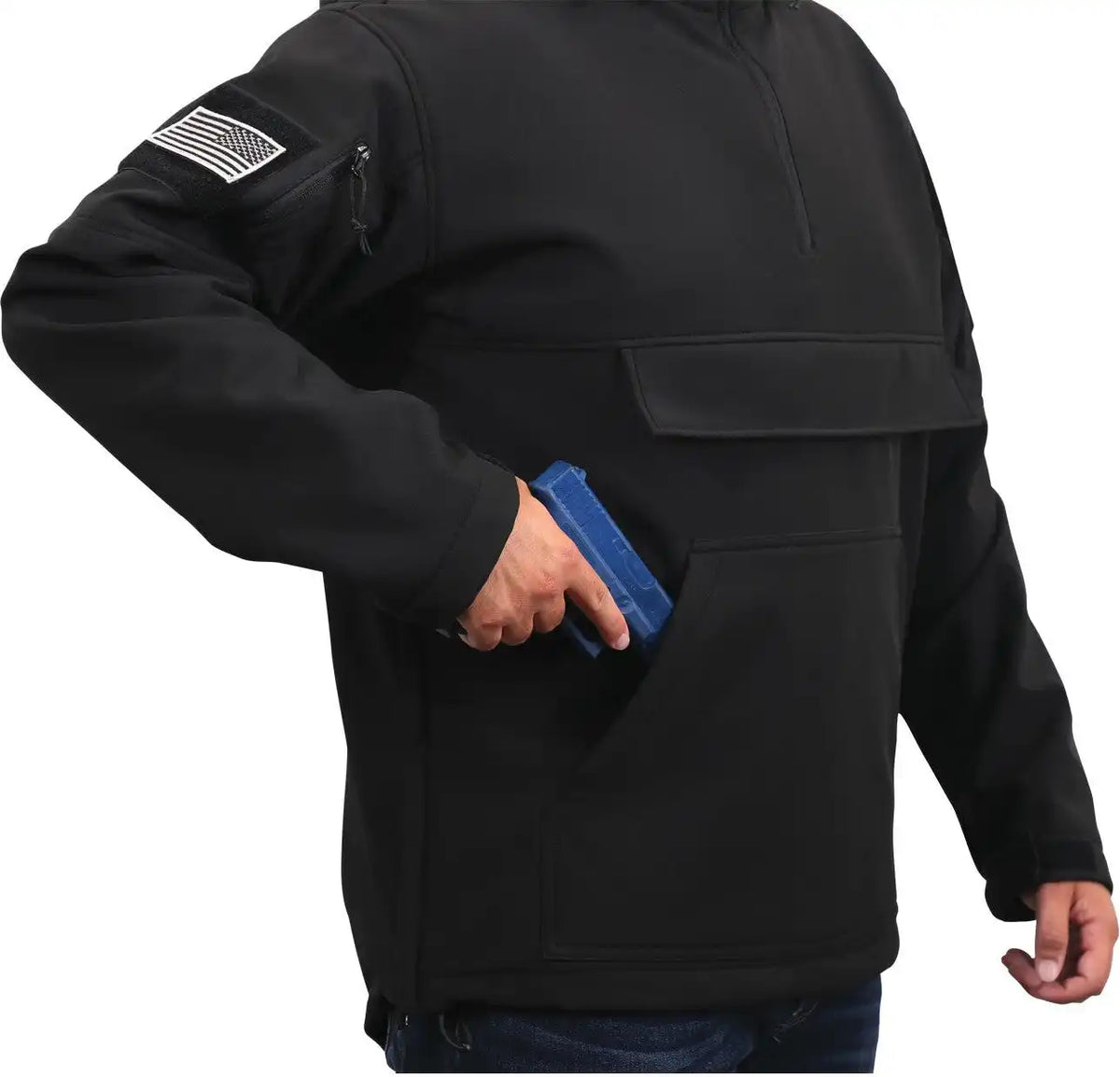 Rothco Concealed Carry Soft Shell Anorak Black