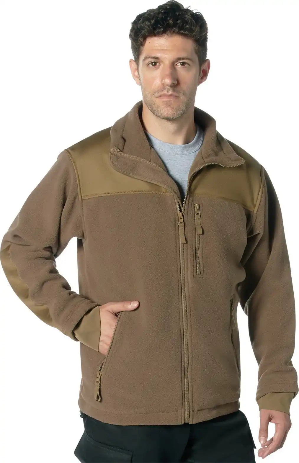 Rothco Concealed Carry Spec Ops Fleece Jacket Coyote Brown / s