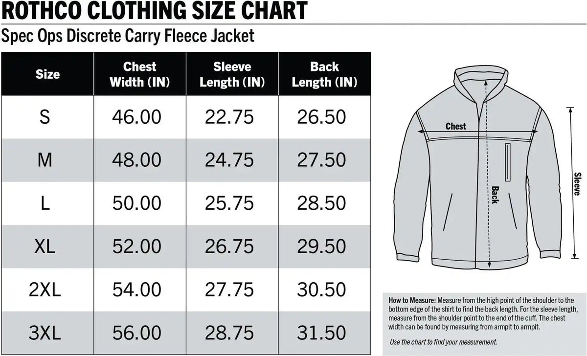 Rothco Concealed Carry Spec Ops Fleece Jacket