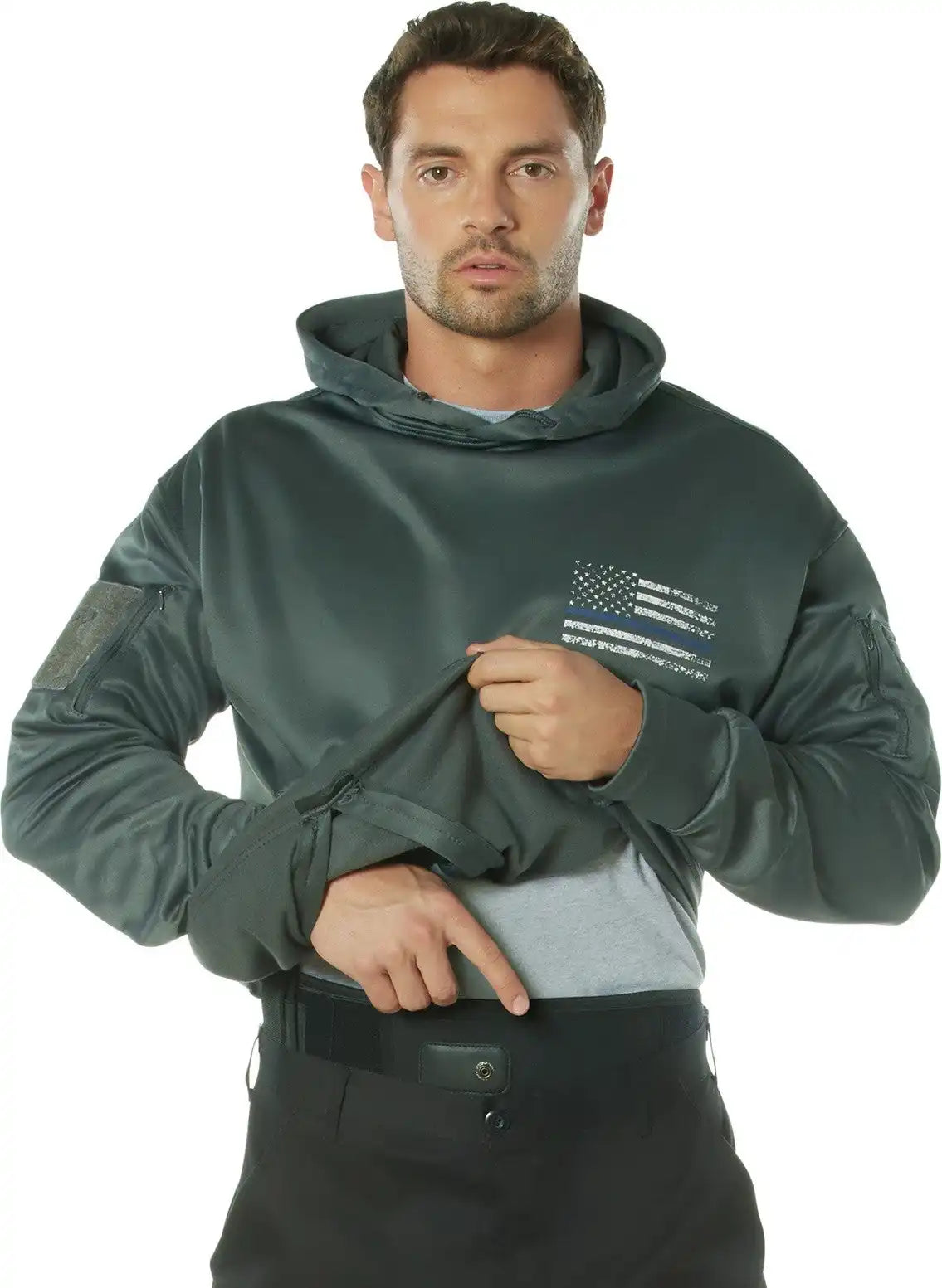 Rothco Concealed Carry Thin Blue Line Hoodie