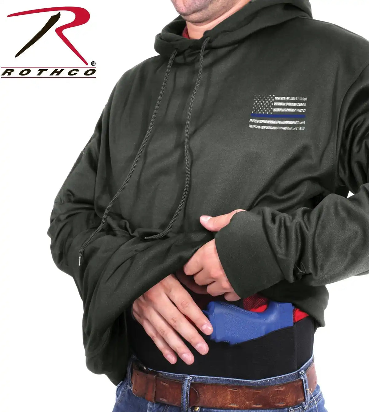 Rothco Concealed Carry Thin Blue Line Hoodie