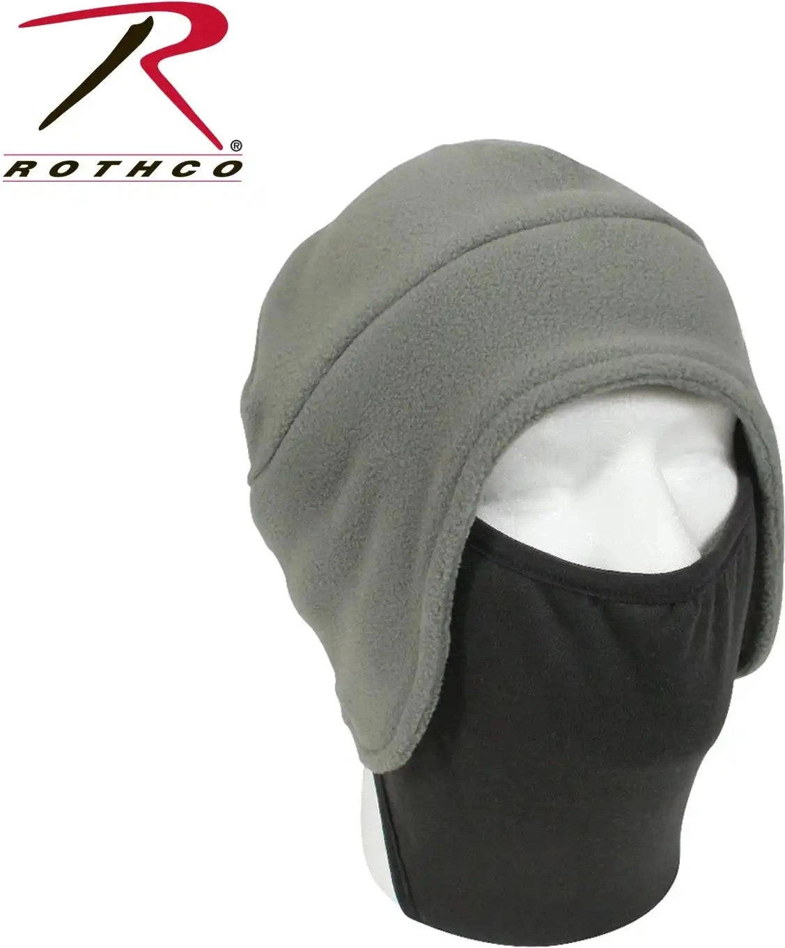 Rothco Convertible Fleece Cap with Poly Facemask Black / one Size