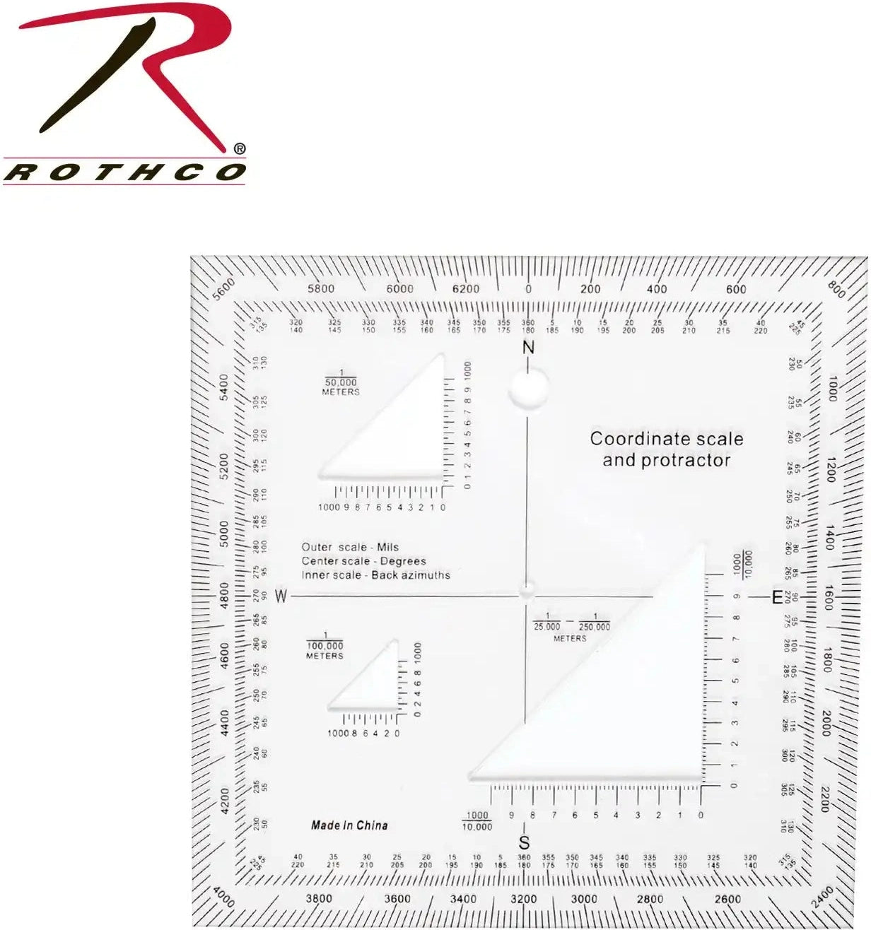 Rothco Coordinate Scale Protractor