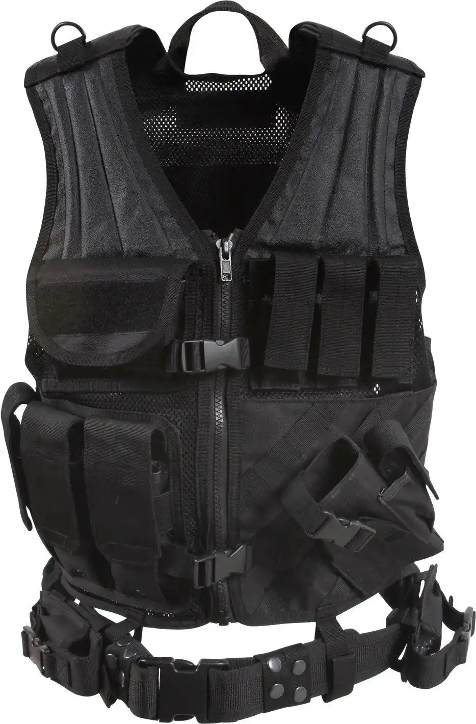 Rothco Cross Draw Molle Tactical Vest Black / Regular