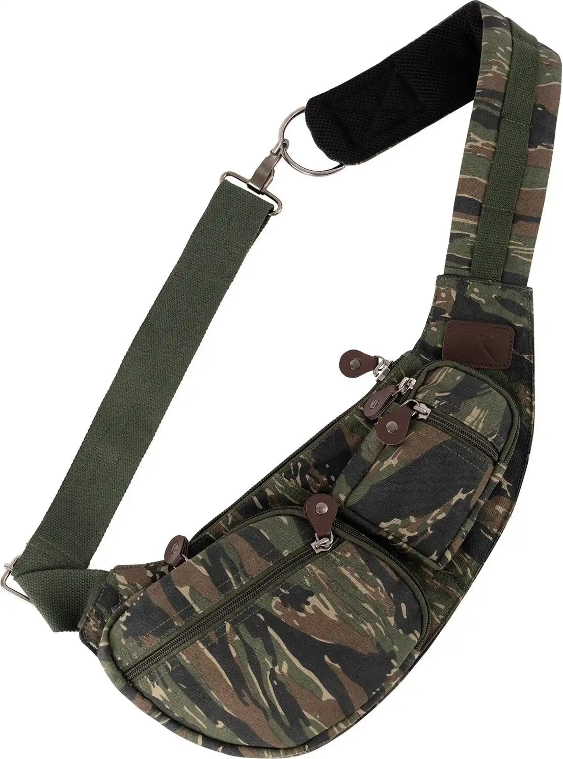 Rothco Crossbody Canvas Sling Bag Tiger Stripe Camo