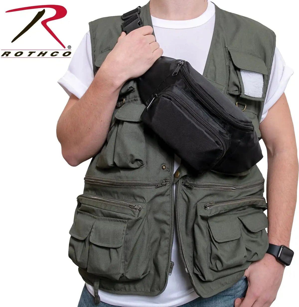 Rothco Crossbody Fanny Pack Black