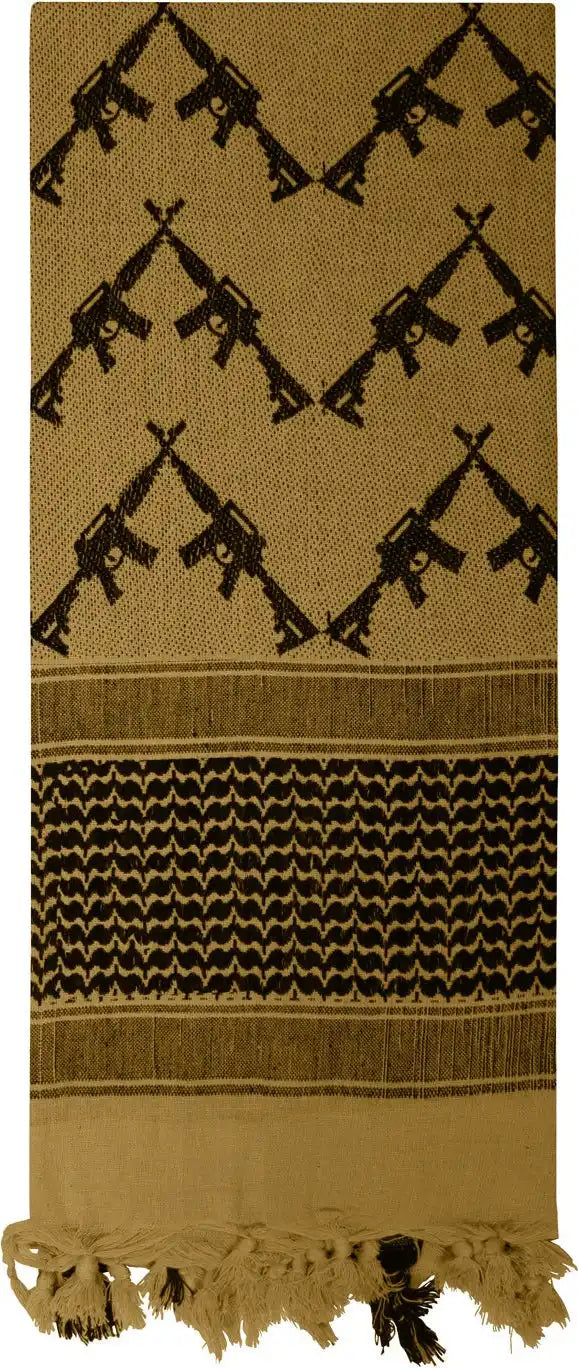 Rothco Crossed Rifles Shemagh Tactical Desert Keffiyeh Scarf