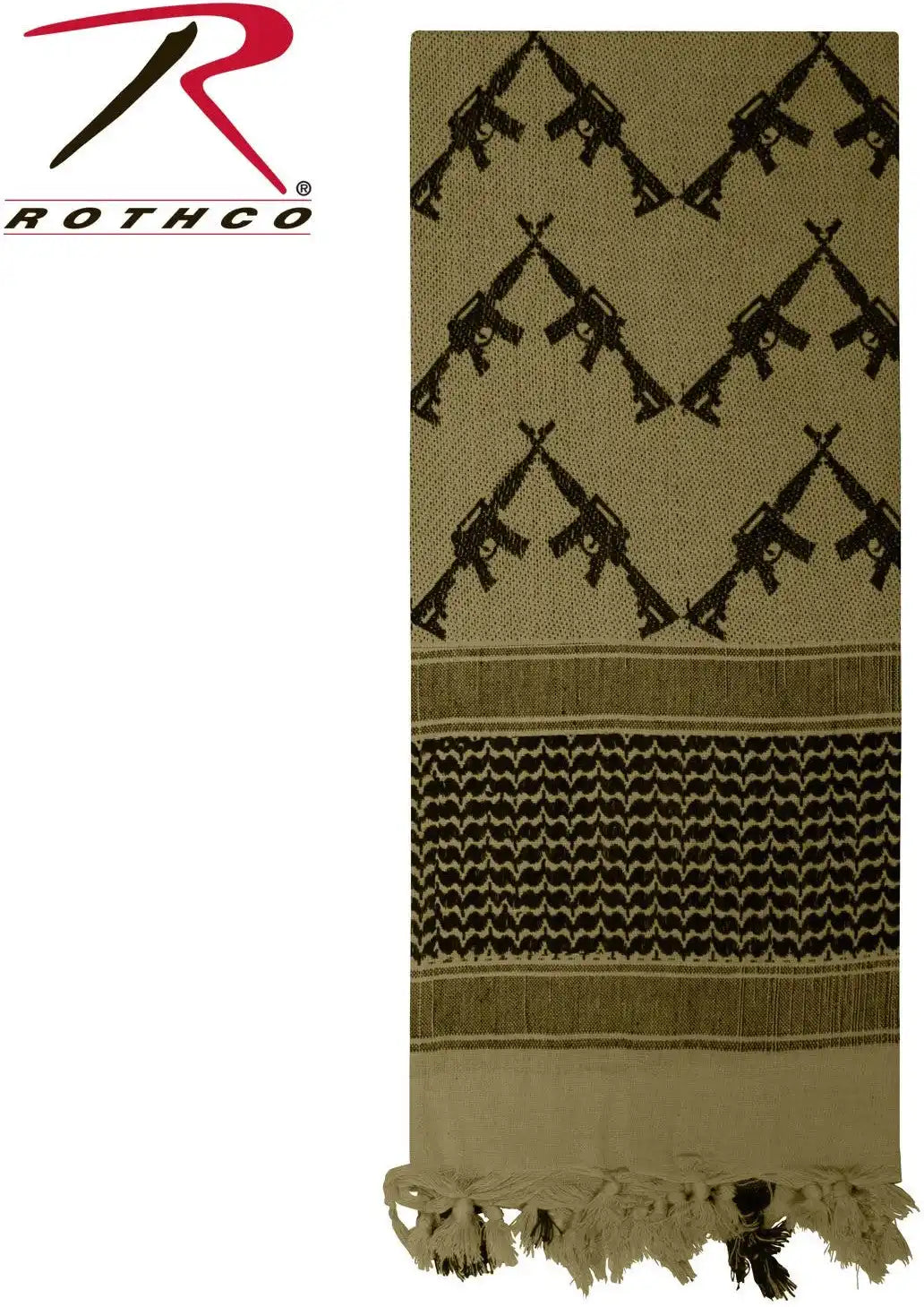 Rothco Crossed Rifles Shemagh Tactical Desert Keffiyeh Scarf