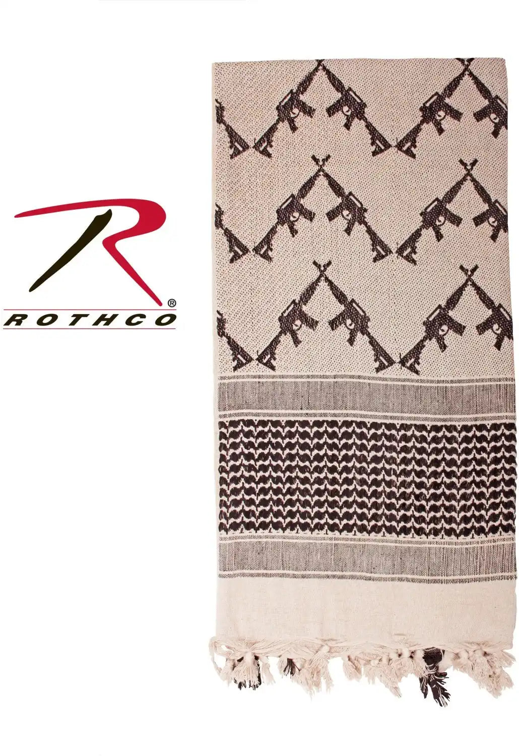 Rothco Crossed Rifles Shemagh Tactical Desert Keffiyeh Scarf