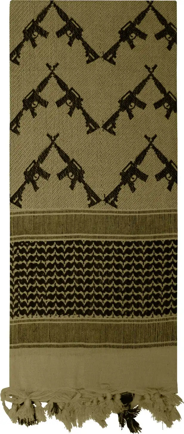 Rothco Crossed Rifles Shemagh Tactical Desert Keffiyeh Scarf