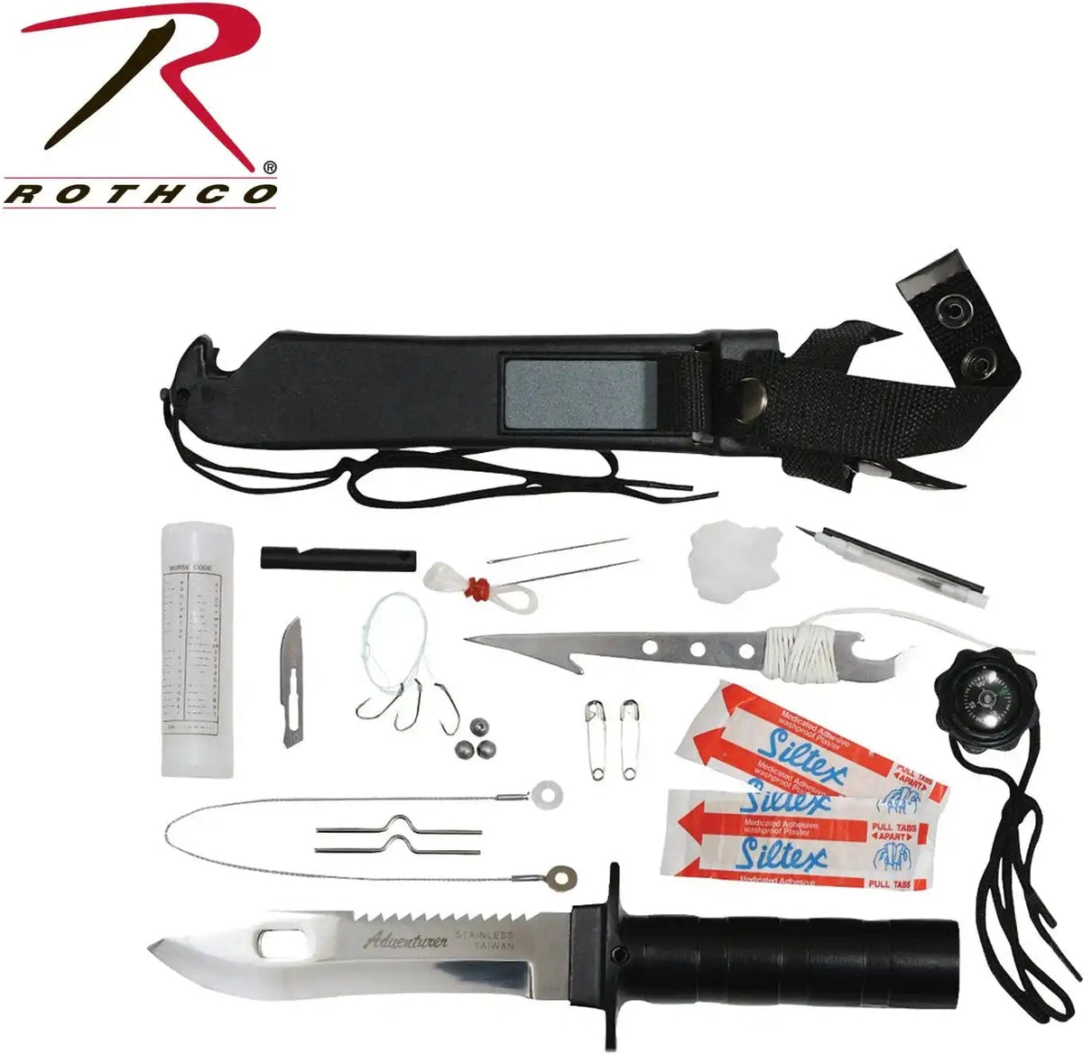 Rothco Deluxe Adventurer Survival Kit Knife Black