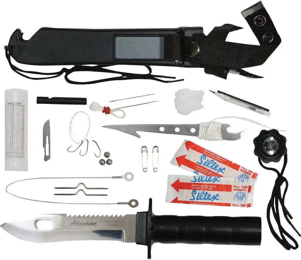 Rothco Deluxe Adventurer Survival Kit Knife Black
