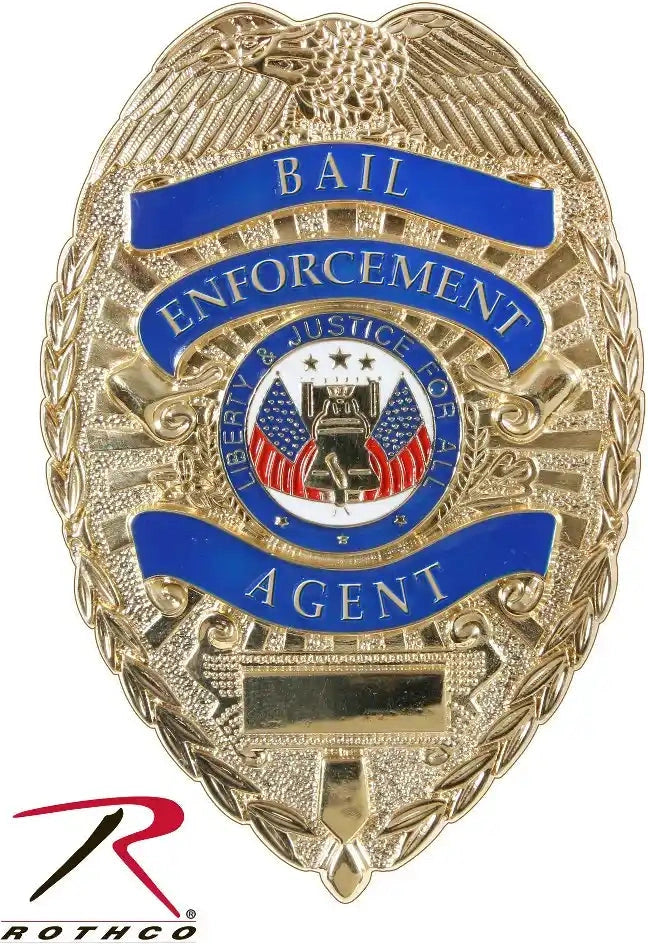 Rothco Deluxe Gold Bail Enforcement Agent Badge