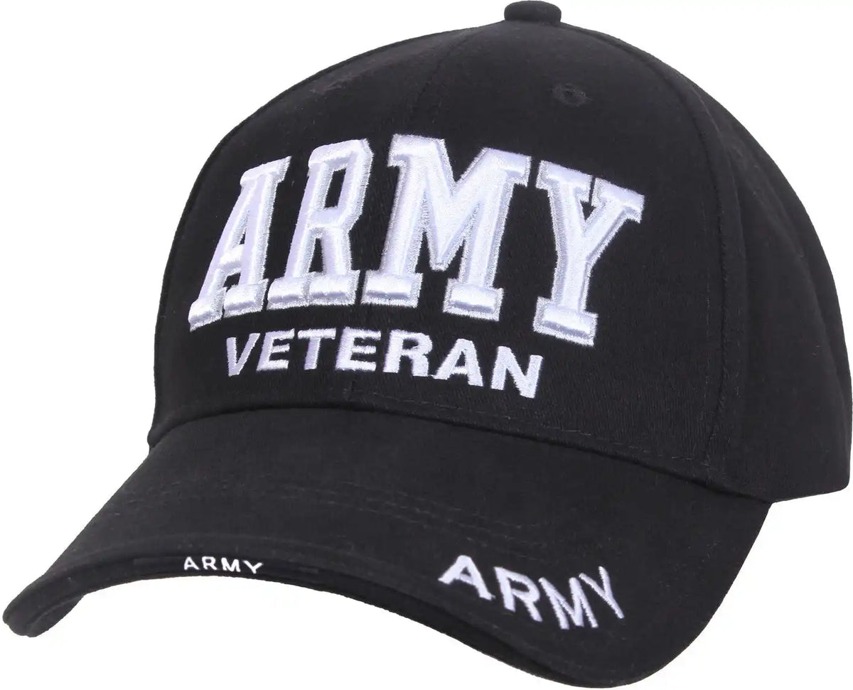 Rothco Deluxe Low Profile Army Veteran Cap Black / one Size