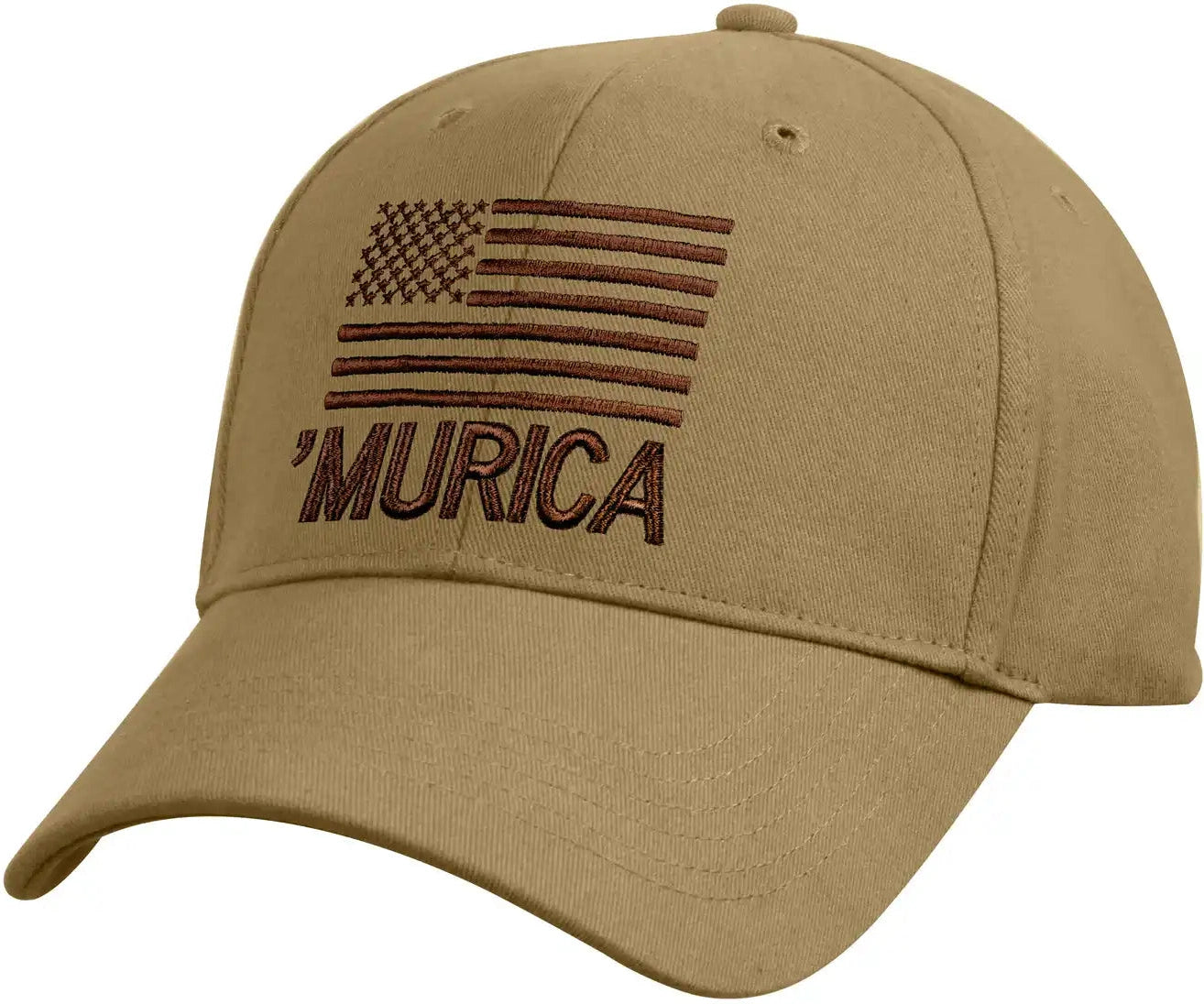 Rothco Deluxe Murica Low Profile Cap Coyote Brown / one Size