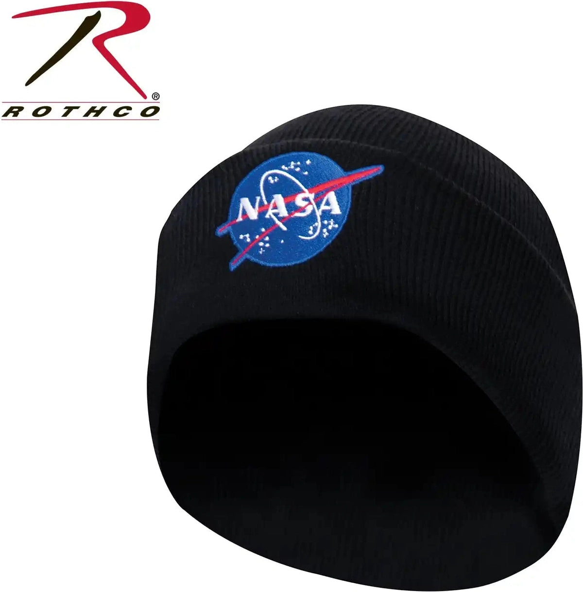 Rothco Deluxe Nasa Meatball Logo Embroidered Watch Cap Black / one Size