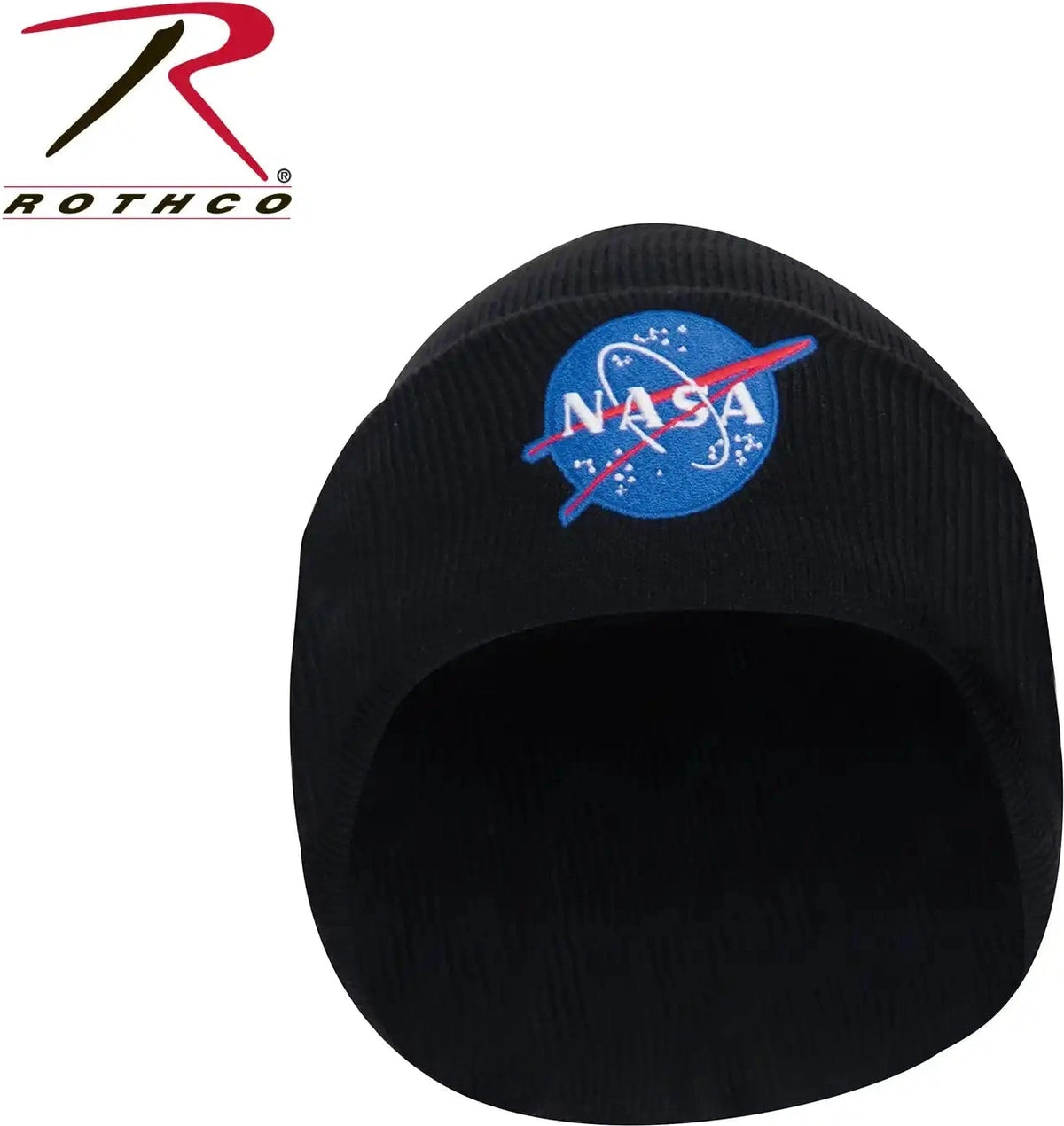 Rothco Deluxe Nasa Meatball Logo Embroidered Watch Cap Black / one Size