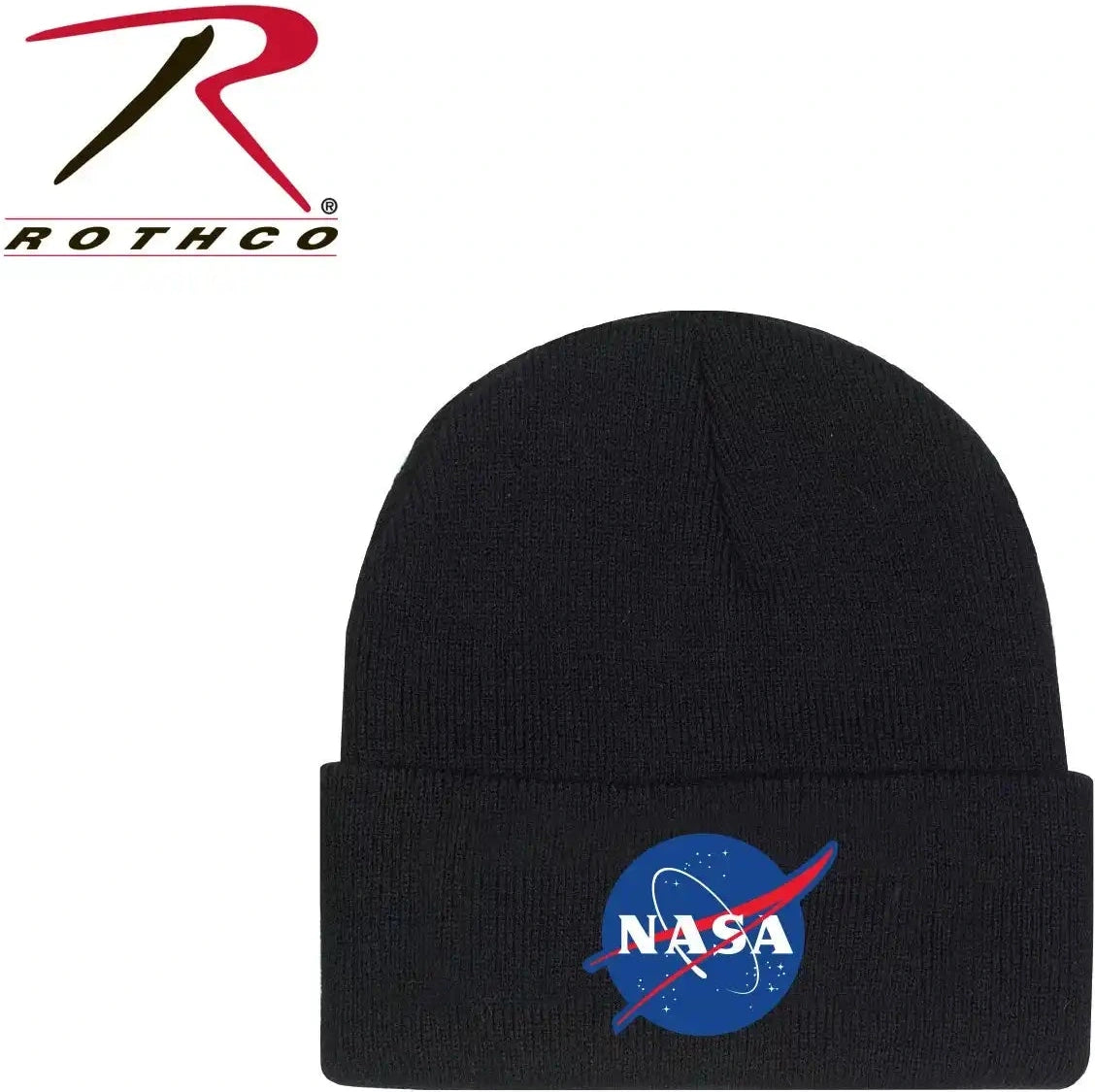 Rothco Deluxe Nasa Meatball Logo Embroidered Watch Cap Black / one Size