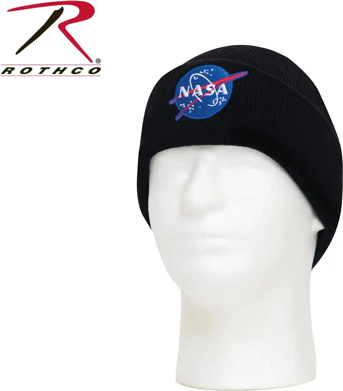 Rothco Deluxe Nasa Meatball Logo Embroidered Watch Cap Black / one Size