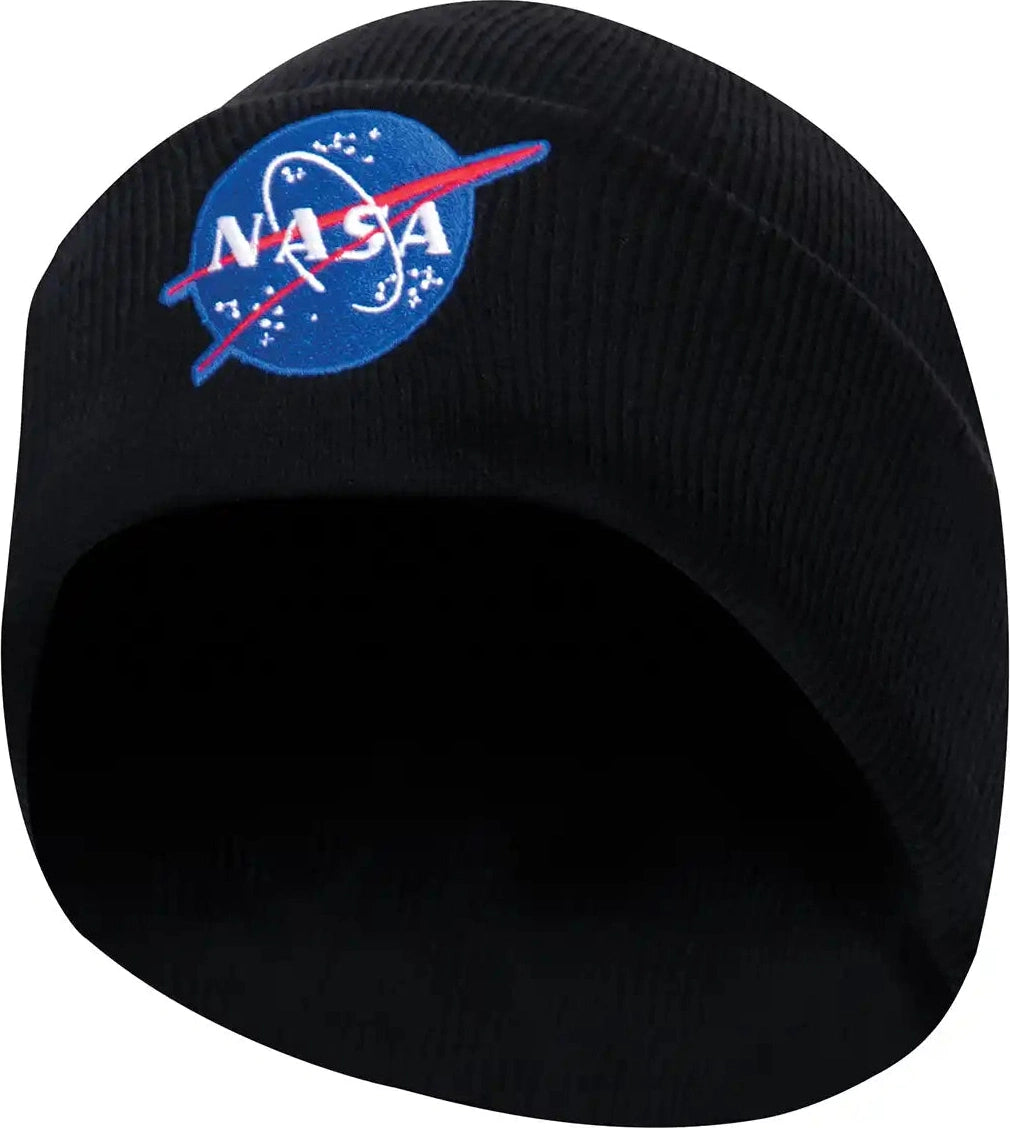 Rothco Deluxe Nasa Meatball Logo Embroidered Watch Cap Black / one Size