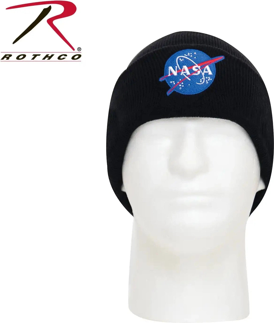 Rothco Deluxe Nasa Meatball Logo Embroidered Watch Cap Black / one Size