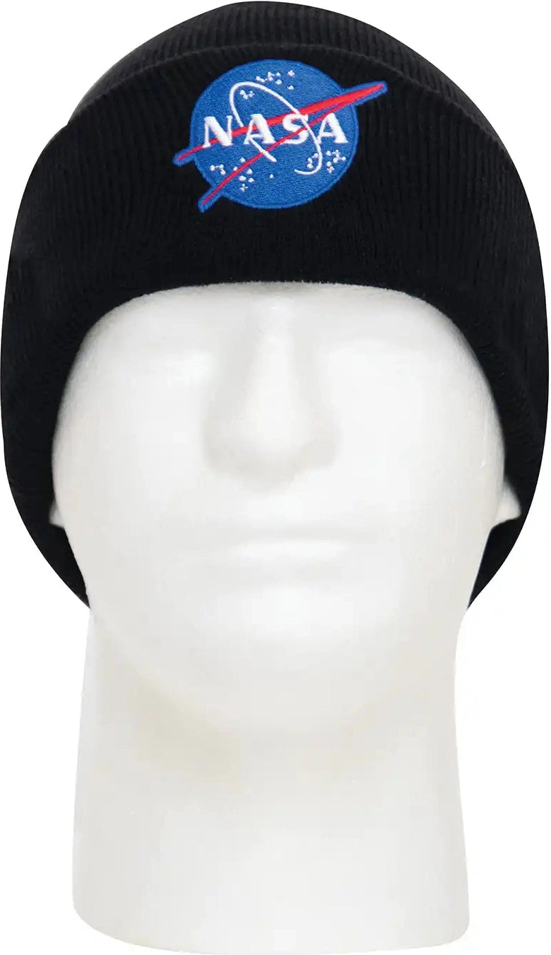 Rothco Deluxe Nasa Meatball Logo Embroidered Watch Cap Black / one Size