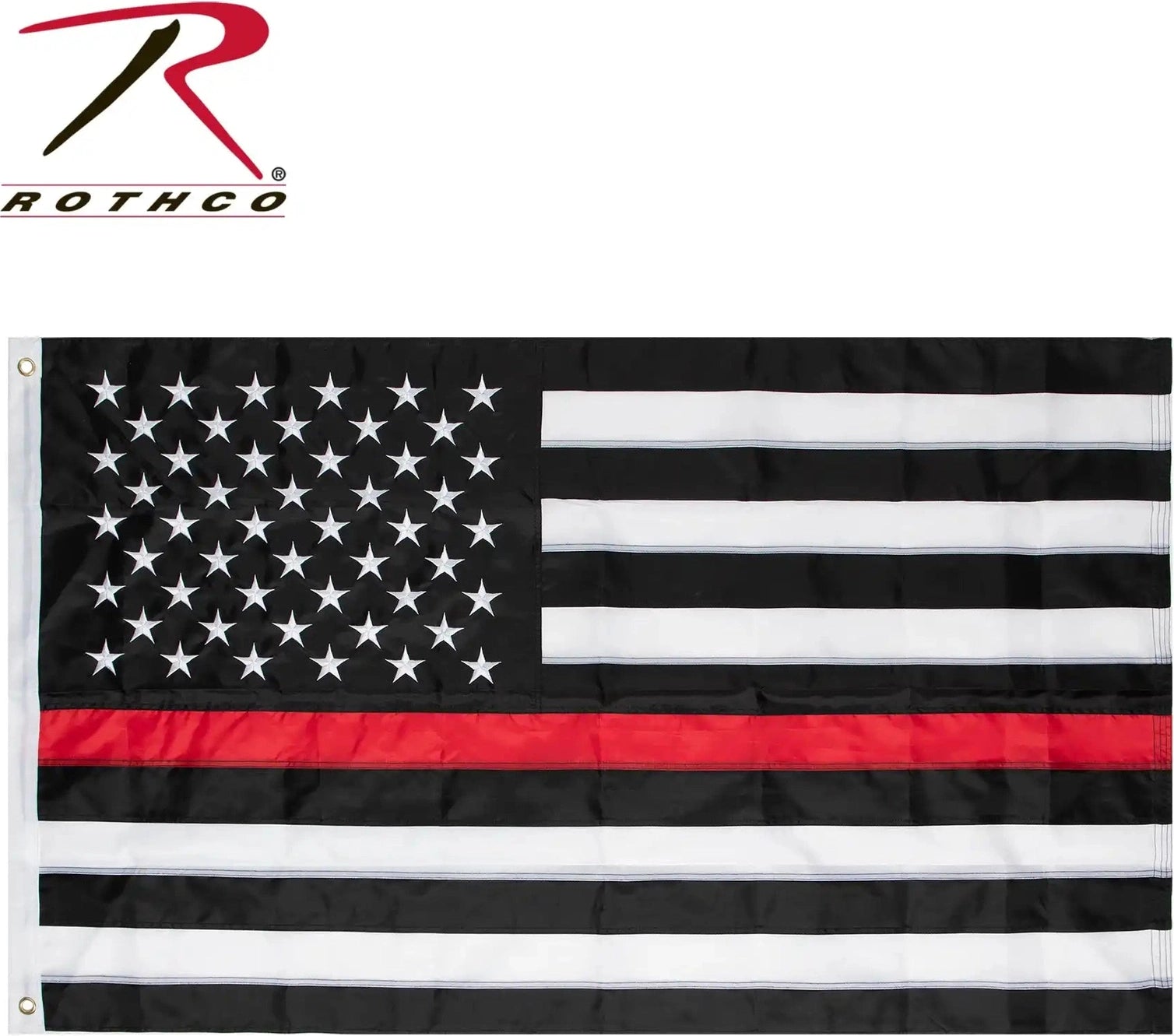 Rothco Deluxe Thin Red Line Flag / 3’ x 5’