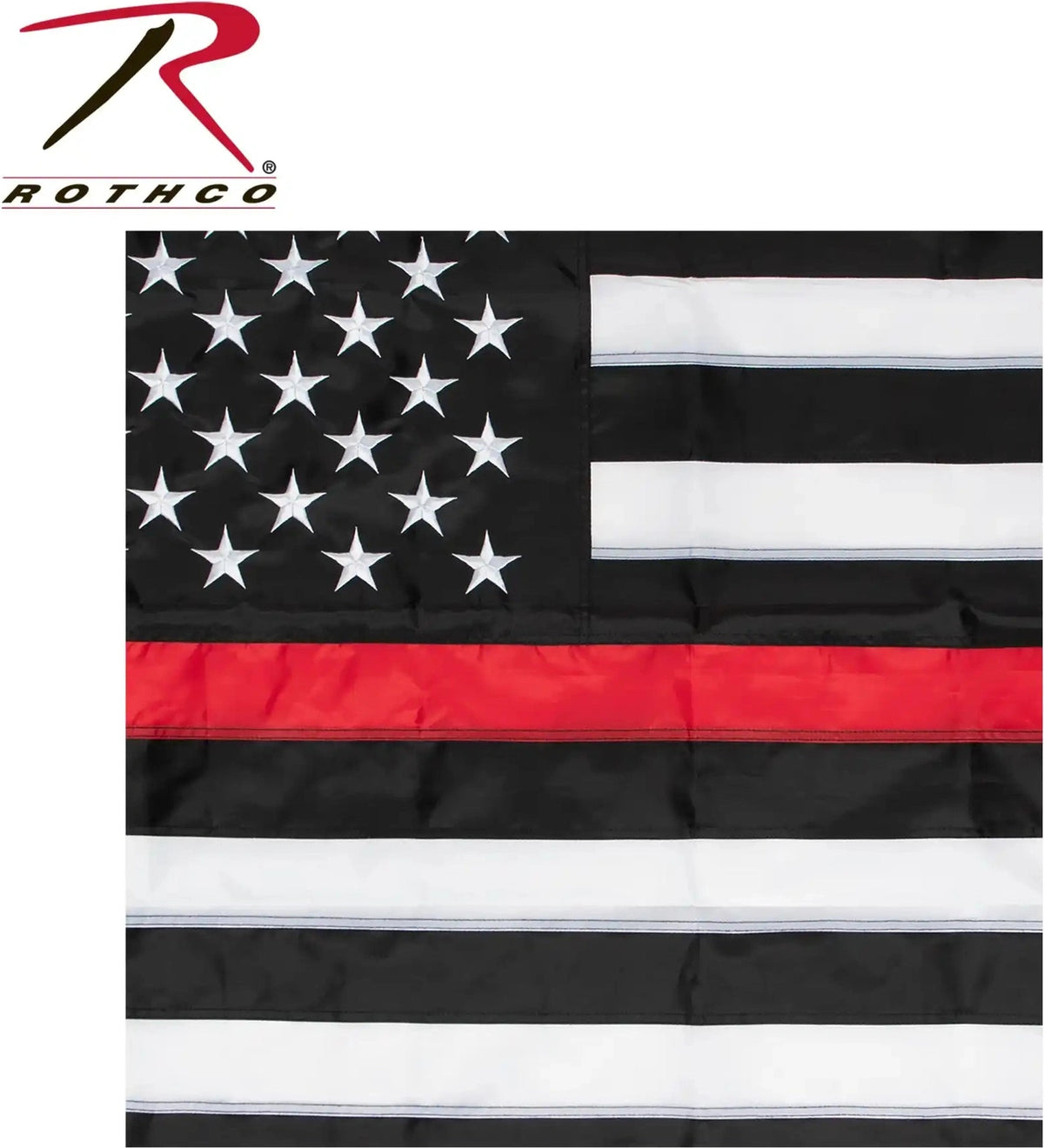 Rothco Deluxe Thin Red Line Flag / 3’ x 5’