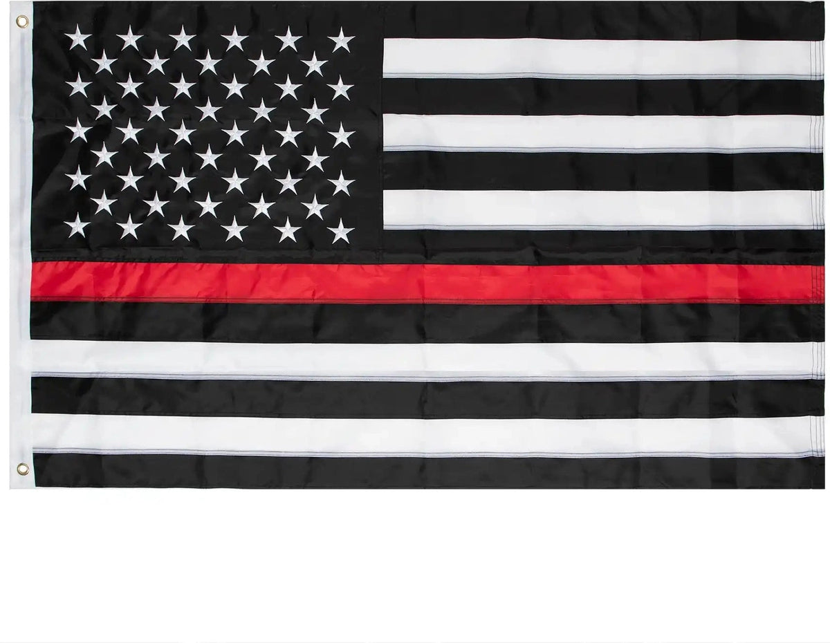 Rothco Deluxe Thin Red Line Flag / 3’ x 5’
