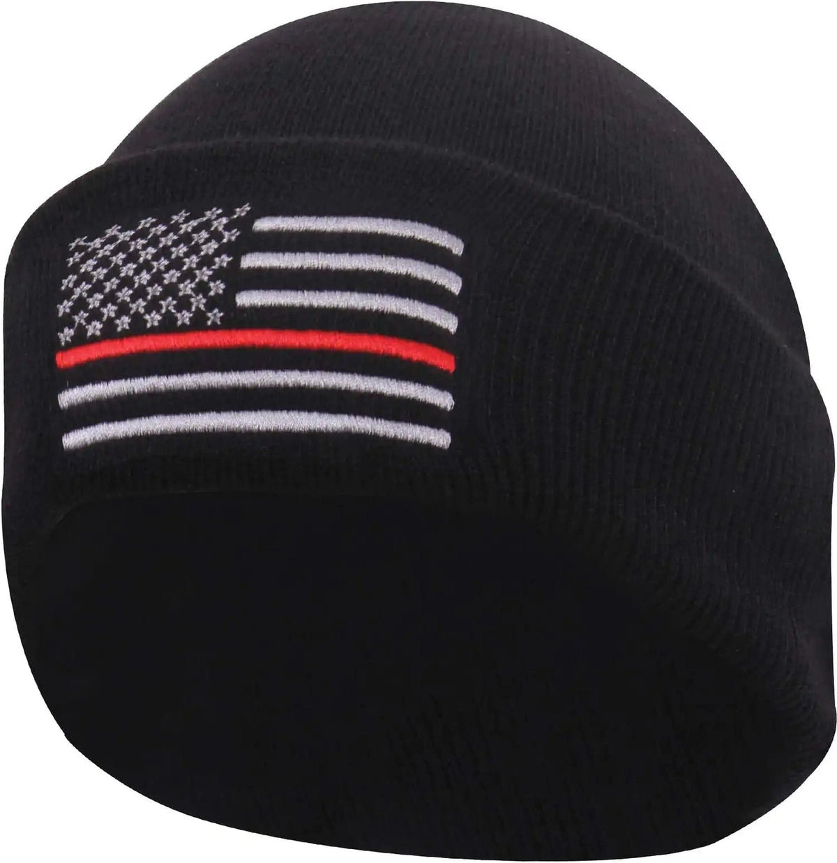 Rothco Deluxe Thin Red Line Watch Cap Black / one Size