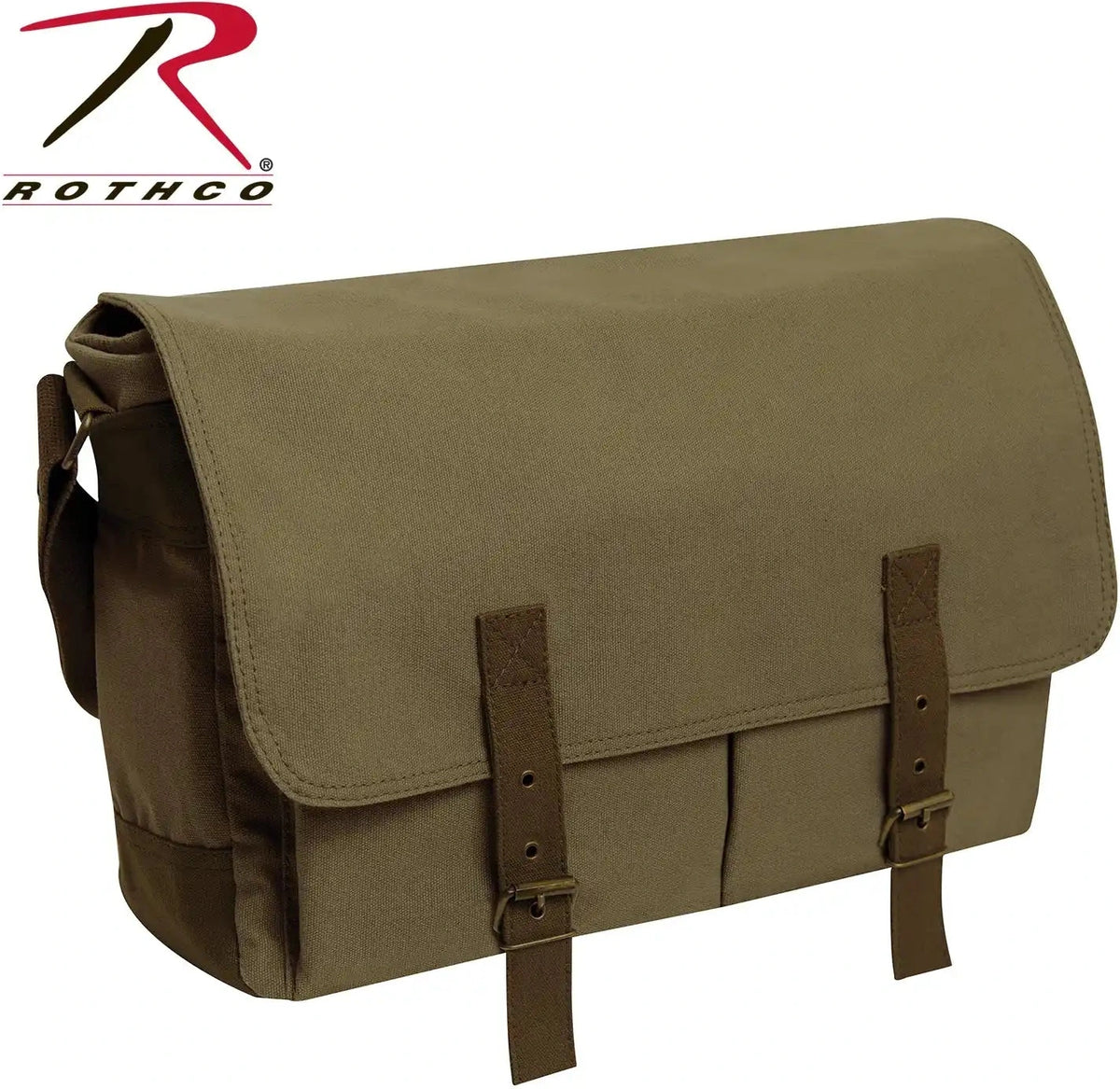 Rothco Deluxe Vintage Canvas Messenger Bag Olive Drab / one Size