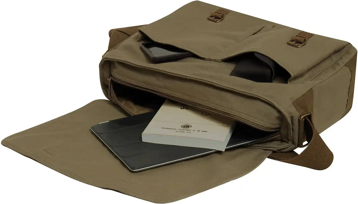 Rothco Deluxe Vintage Canvas Messenger Bag Olive Drab / one Size