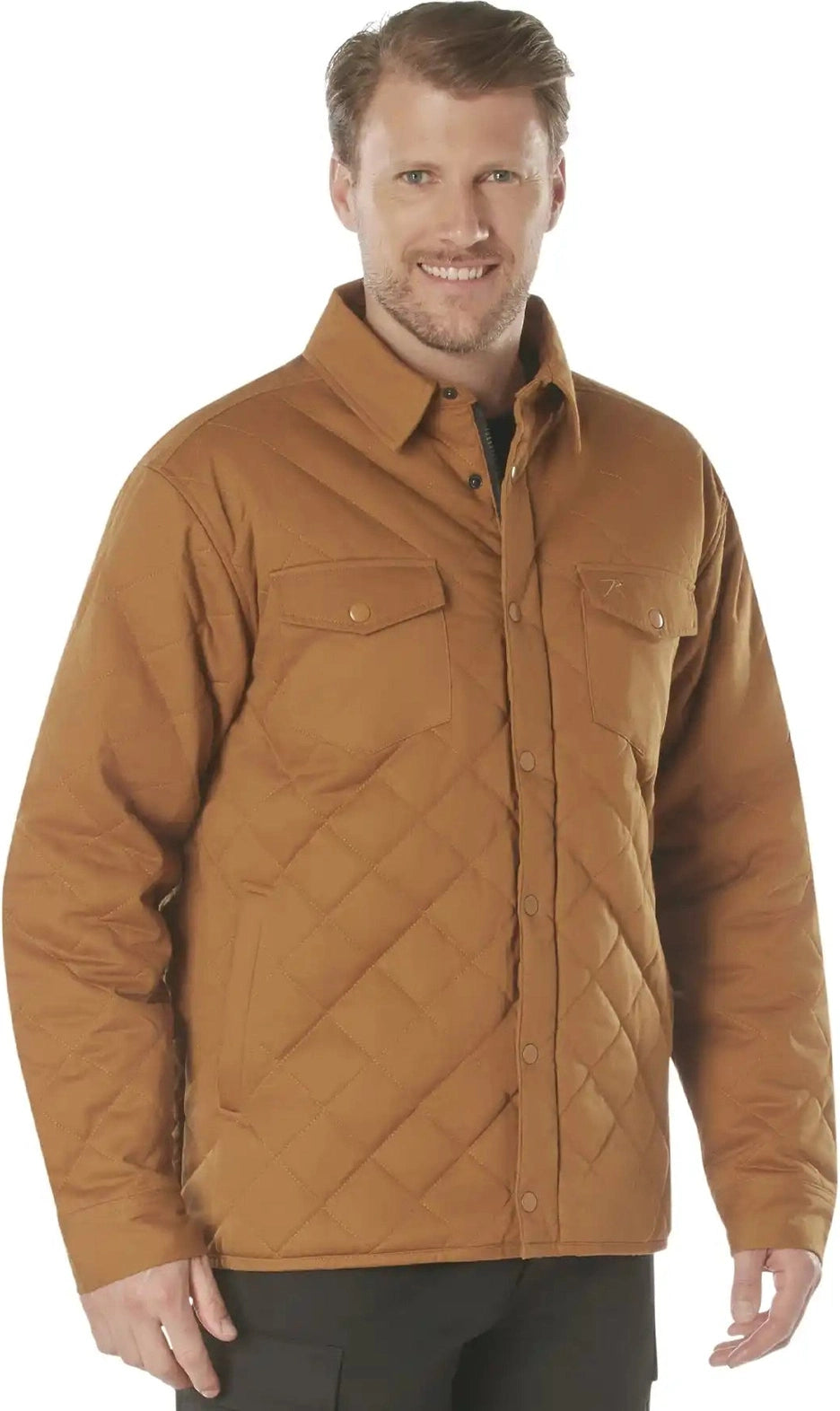 Rothco Diamond Quilted Cotton Jacket Work Brown / s