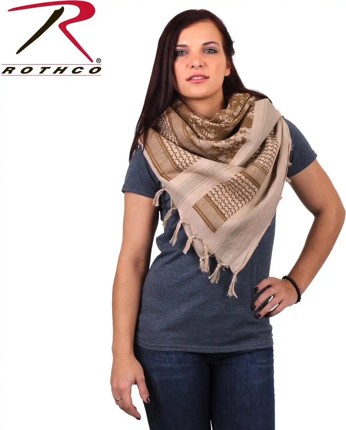 Rothco Digital Camo Shemagh Tactical Desert Keffiyeh Scarf