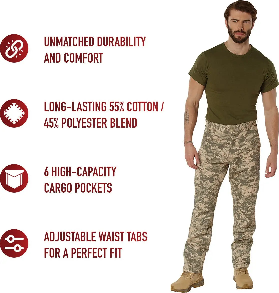 Rothco Digital Camo Tactical Bdu Pants